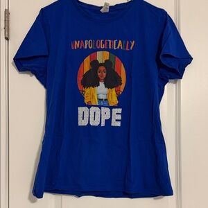 Unapologetically Dope Blue Graphic Tee